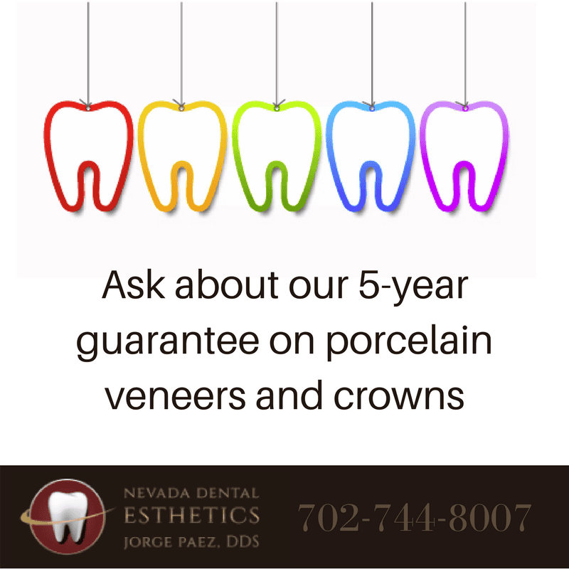 5 Year Guarantee on Porcelain Veneers | Las Vegas